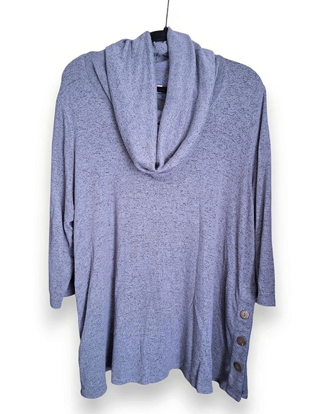 April Cowl Neck Tunic Purple Size 1X Like New